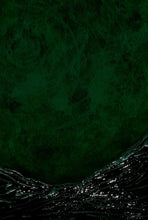 Load image into Gallery viewer, Cradle by Orfhlaith Egan – abstract digital seascape with green sky and shimmering black sea.