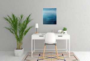 Blue Atlantic | Original Seascape Painting by Orfhlaith Egan | Home Office Interior  | A Soft Day