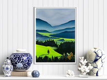 Load image into Gallery viewer, Green Valley Neon Collection Giclee Print by Orfhlaith Egan