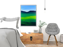 Load image into Gallery viewer, Greenblue View 80x60cm Neon Collection Original Painting Orfhlaith Egan Bedroom View