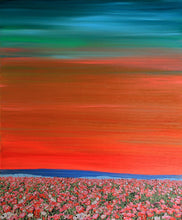 Load image into Gallery viewer, In Bloom artwork with vibrant, abstract floral forms.