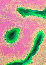 Load image into Gallery viewer, In Lake Life Source, inspired by Lough Corrib, the artist conjures a luminous, otherworldly topography that pulses with energy.