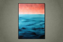 Load image into Gallery viewer, Open Sea Coral Sky | Original Seascape Painting by Orfhlaith Egan | Interior wall art | A Soft Day
