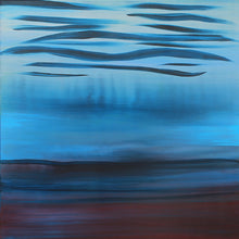 Load image into Gallery viewer, A Soft Day | Original Abstract Blue Landscape Painting by Orfhlaith Egan | Natural Light | A Soft Day
