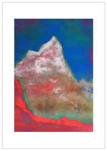 Painting | Alpine Pink Matterhorn by Orfhlaith Egan | A Soft Day | Framed White