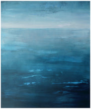 Load image into Gallery viewer, Abstract blue seascape reflecting the Atlantic light and Irish memory.