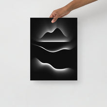 Load image into Gallery viewer, Psychedelic Minimal Dark Art Print | Night Nostalgia | Samhain Lights 30x40cm
