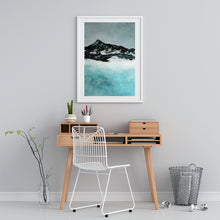 Load image into Gallery viewer, Painting | Lake in Winter by Orfhlaith Egan | A Soft Day | Home Office Desk Interior
