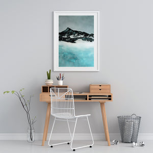 Painting | Lake in Winter by Orfhlaith Egan | A Soft Day | Home Office Desk Interior