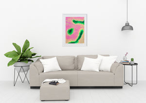 Lake Life Source by Orfhlaith Egan  | Original Painting on Paper | Framed White Living Room Interior