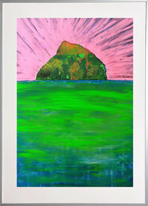 Hen Island Original Painting by Orfhlaith Egan | Aluminium Frame