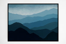 Load image into Gallery viewer, Peaceful mountain range in November Light artwork by Orfhlaith Egan.