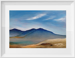 Blue Hills Original Acrylic Landscape Painting by Orfhlaith Egan | A Soft Day