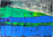 Load image into Gallery viewer, Ethereal Irish landscape with misty blues and greens, inspired by the waters and the wilds of Connemara.
