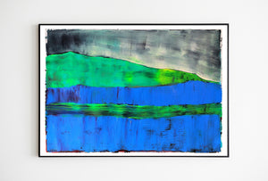 Dreamlike depiction of Dooras Peninsula, where land, water, and sky blend in a luminous, otherworldly scene.