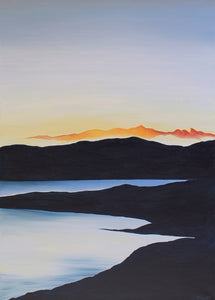 Sunset on the Lake | Art Print Poster by Orfhlaith Egan | A Soft Day 