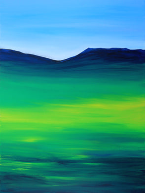 Greenblue View Original Painting on Canvas by Orfhlaith Egan | A Soft Day 