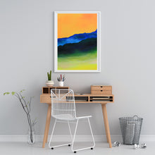 Load image into Gallery viewer, Here Comes the Sun White Frame over Desk
