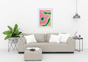 Like much of the artist's oeuvre, this painting evokes an emotional connection to landscape, one that is not fixed but constantly shifting. The painting is less a representation of a place than an immersion into its essence - an echo of remembered terrains, reimagined through sensation, memory, and digital light. It is a testament to how the land, even when distant, continues to shape and sustain the artist's inner world.