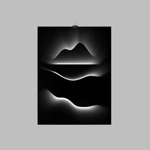 Load image into Gallery viewer, A monochrome of starless sea that sings of absence tenderly in this otherworldly take on the landscape of Cornamona by Irish artist Orfhlaith Egan
