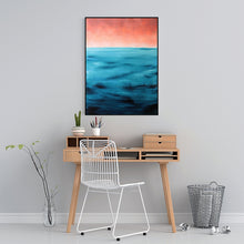 Load image into Gallery viewer, Open Sea Coral Sky | Original Seascape Painting by Orfhlaith Egan | Home office interior | A Soft Day
