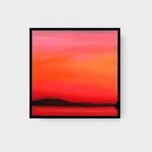 Load image into Gallery viewer, Red Sunset 60x60cm Painting on Canvas by Orfhlaith Egan | A Soft Day
