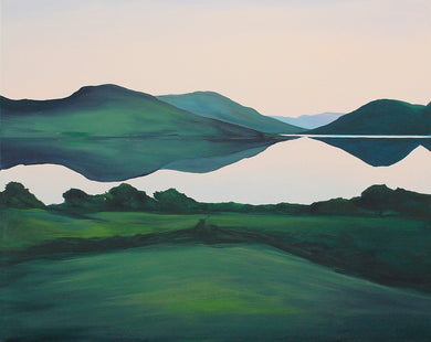 The South Lake - Doon | Cornamona Connemara Landscape Painting | A Soft Day