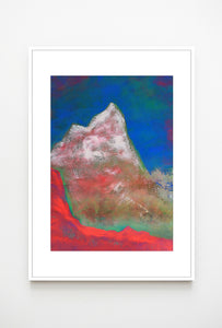 Painting | Alpine Pink Matterhorn by Orfhlaith Egan | A Soft Day | Framed White