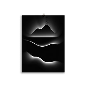 Psychedelic Minimal Dark Art Print | Night Nostalgia | Samhain Lights 30x40cm