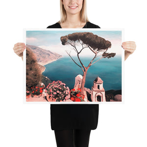 Ravello Art Print Poster by Orfhlaith Egan | 18x24 inch/46x61cm (including 10mm white border) | A Soft Day