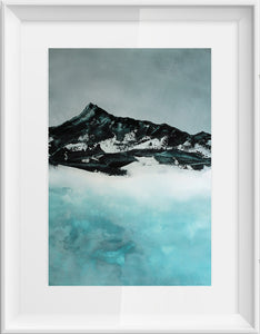 Painting | Lake in Winter by Orfhlaith Egan | A Soft Day | Framed White