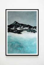 Load image into Gallery viewer, Lake in Winter | Art Print on Paper Alpine Landscape Painting by Orfhlaith Egan | A Soft Day Christmas Collection 2020 | Framed 
