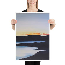 Load image into Gallery viewer, Sunset on the Lake | Art Print Poster by Orfhlaith Egan | A Soft Day 

