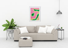 Load image into Gallery viewer, Lake Life Source by Orfhlaith Egan  | Original Painting on Paper | Framed White Living Room Interior
