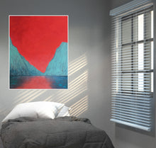 Load image into Gallery viewer, Original Acrylic Painting | Verdigris Fjord by Orfhlaith Egan | Home Bedroom Interior | A Soft Day
